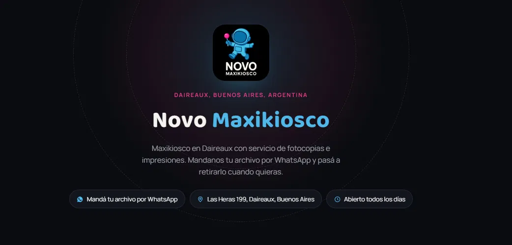Landing de Novo Maxikiosco