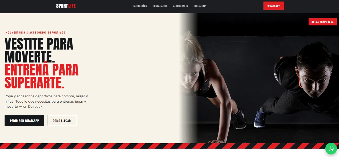 Landing de Sport Life